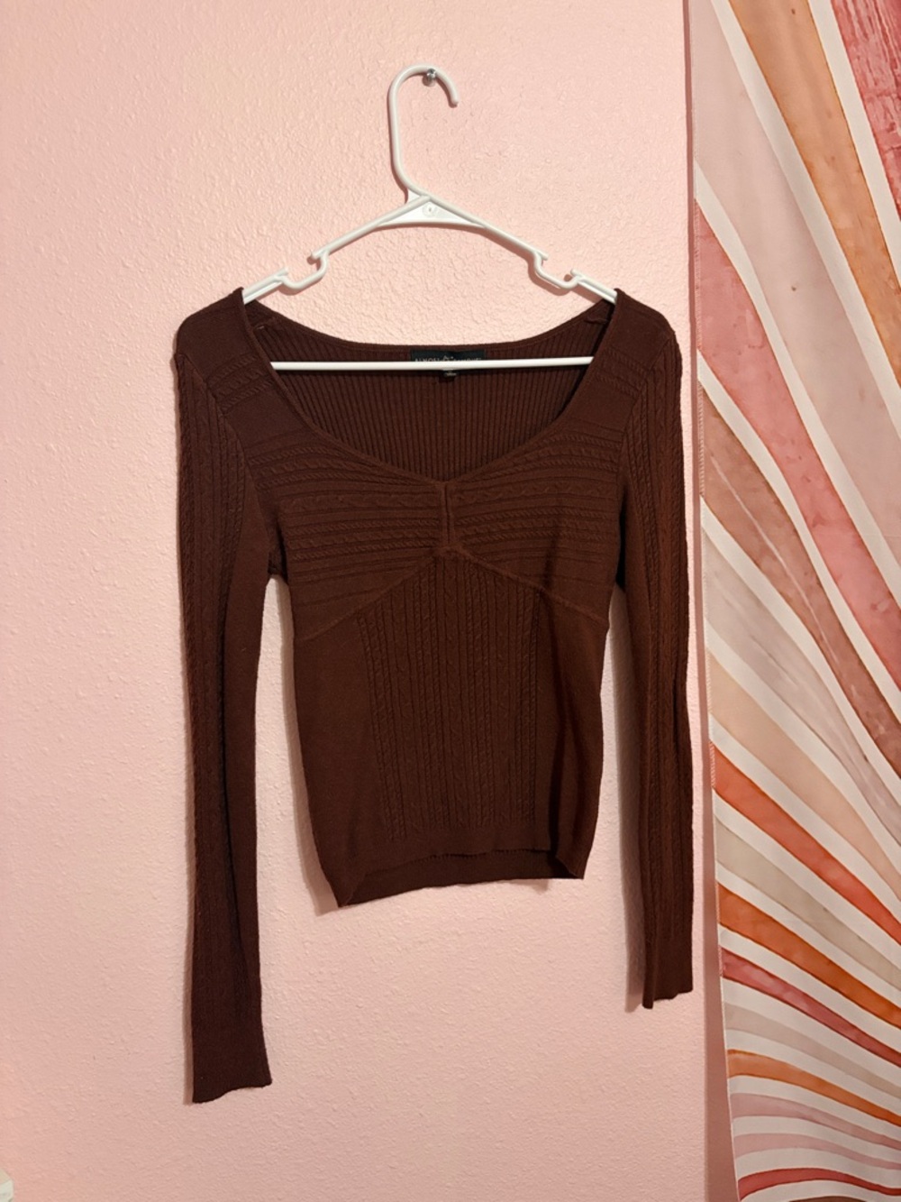 Almost Famous Knit Long-Sleeve Sweater Top